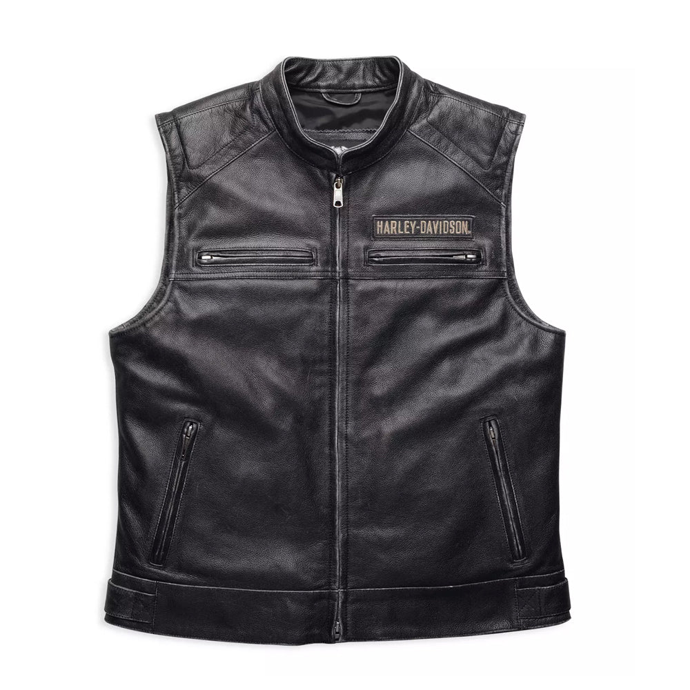 Men's Harley-Davidson Passing Link Distressed Leather Vest