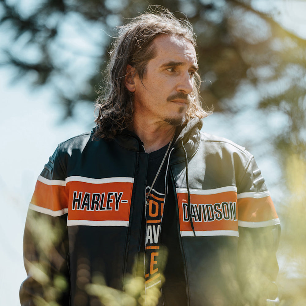 Men’s Harley Davidson Style Motorcycle Leather Jacket – Premium Biker Riding Jacket