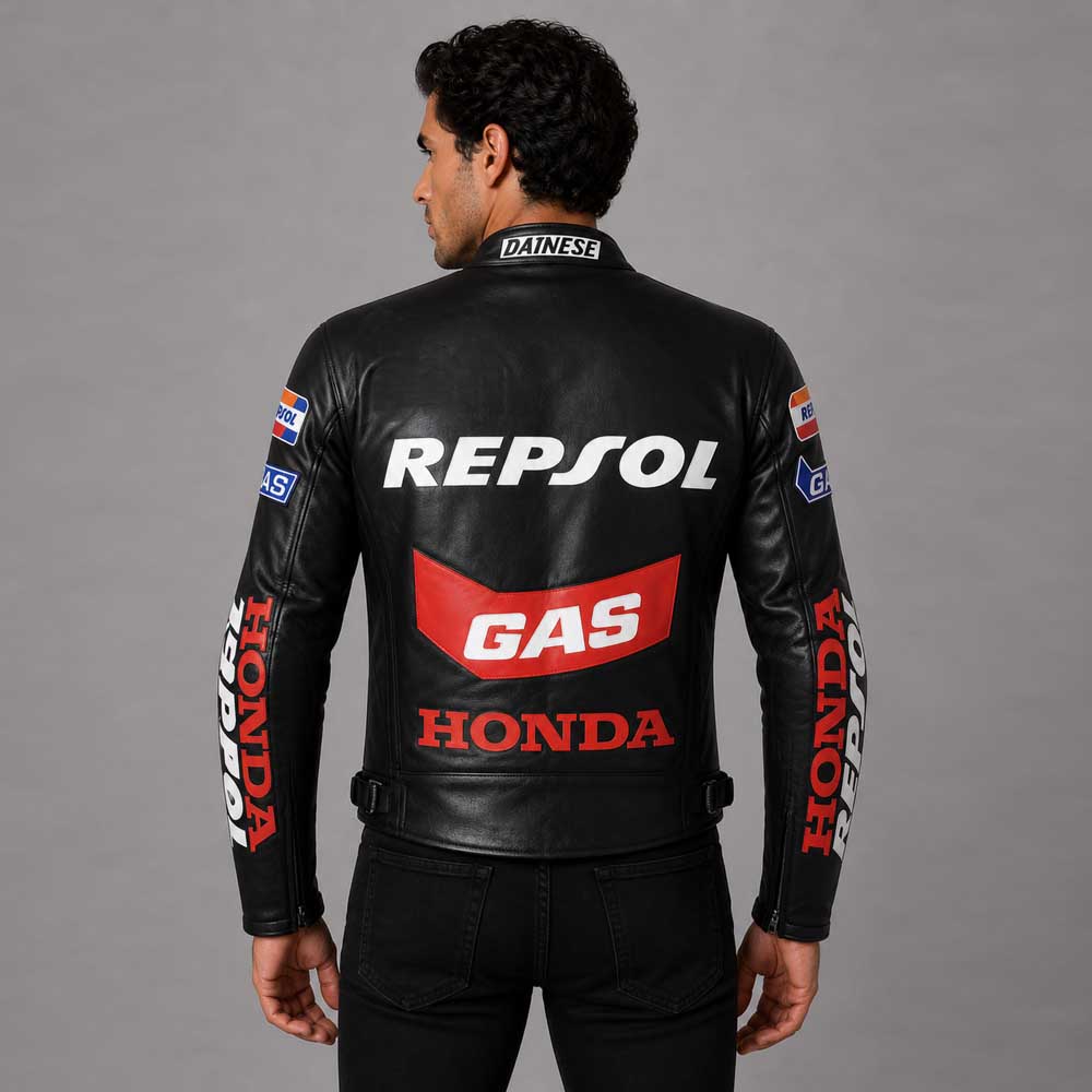 Men’s Honda Repsol Gas Motorbike Leather Jacket