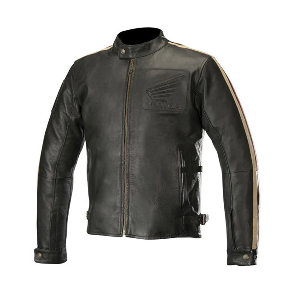 Mens Honda Retro Vintage Edition – Premium Cowhide Leather Biker Jacket