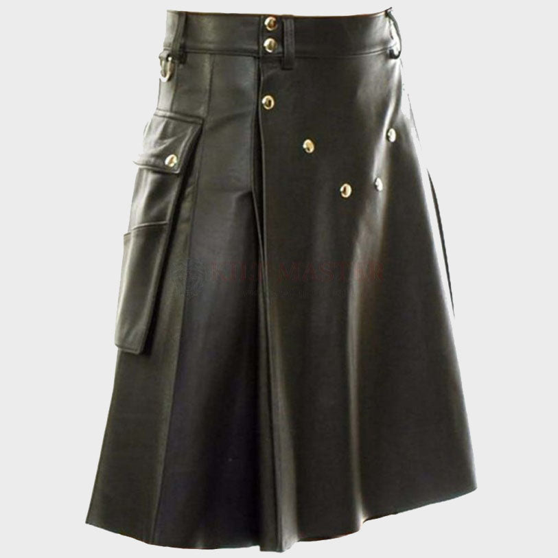 Mens Leather Kilt
