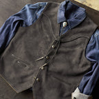 Men’s Charcoal Nubuck Cowboy Vest