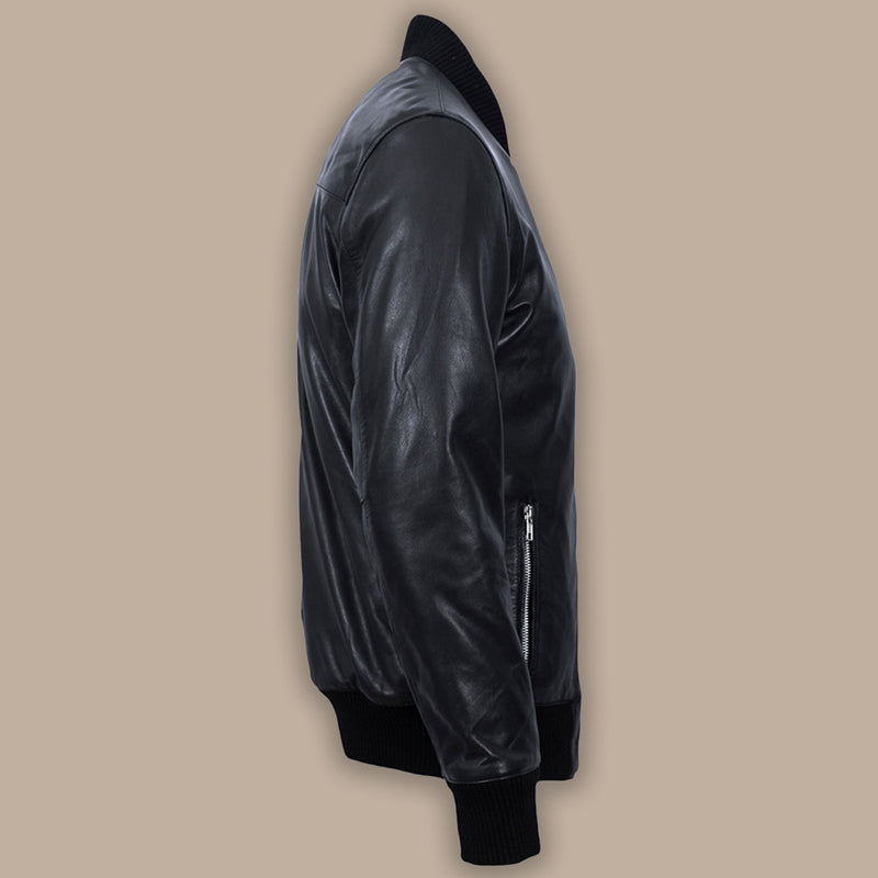 Mens Biker Bomber Jacket