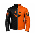 Split Harvest Men’s Pumpkin Cafe Racer Leather Jacket
