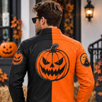 Split Harvest Men’s Pumpkin Cafe Racer Leather Jacket
