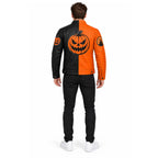 Split Harvest Men’s Pumpkin Cafe Racer Leather Jacket