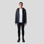Richie Black Leather Jacket With Hood