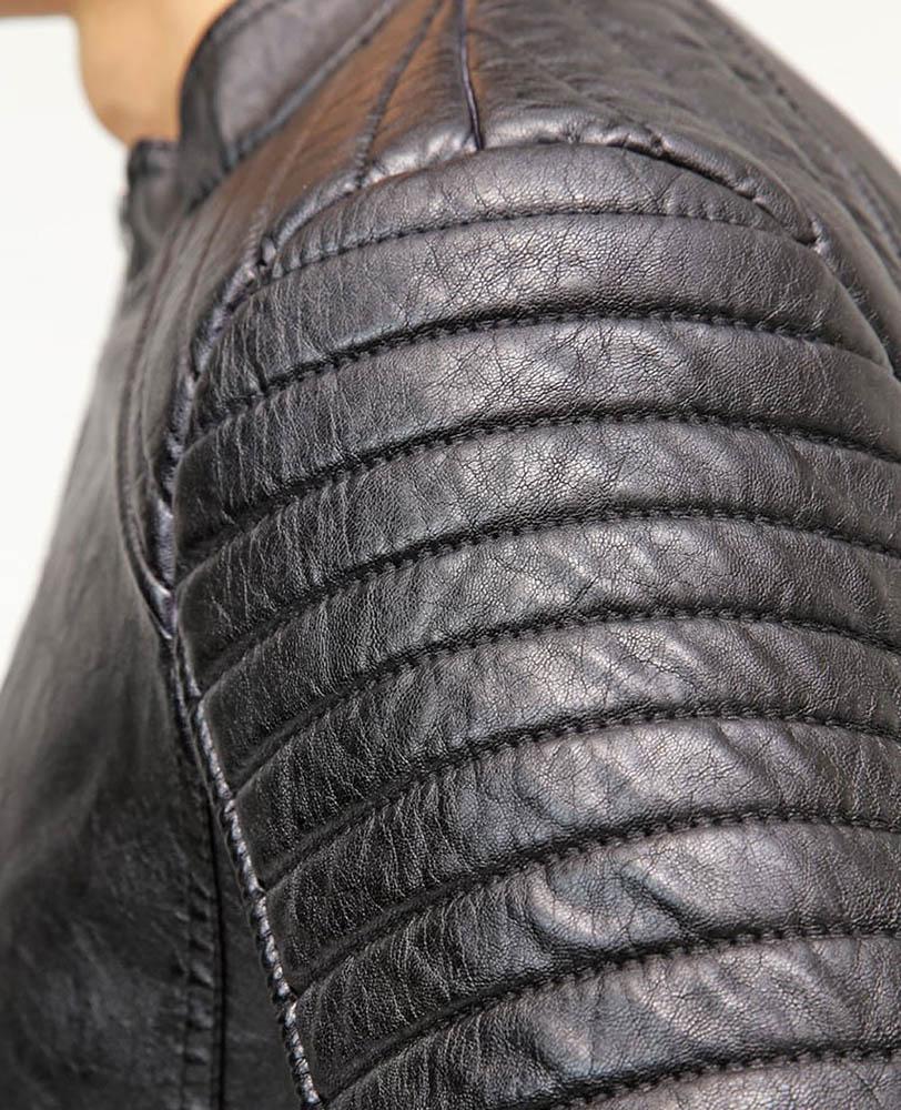 Robt Black Quilted Leather Jacket