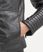 Robt Black Quilted Leather Jacket