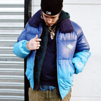 SNS x Double Goose Straight Bomber Jacket | Gradient Purple & Blue