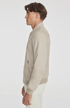 Men's Premium Off-White Suede Leather Bomber Jacket by Avanzar Leather