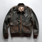 Men's Washed Goatskin Tea-Core A-2 Aviator Flight Jacket