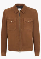 Men's Brown Suede Trucker Leather Jacket Rugged & Stylish