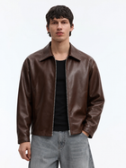 Unisex Brown Boxy Cropped Leather Jacket | Premium Gen-Z Streetwear - Streetbred