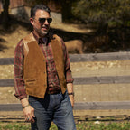 Men’s Tan Suede Ranch Vest
