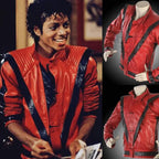 Men’s Michael Jackson Red Thriller Leather Jacket