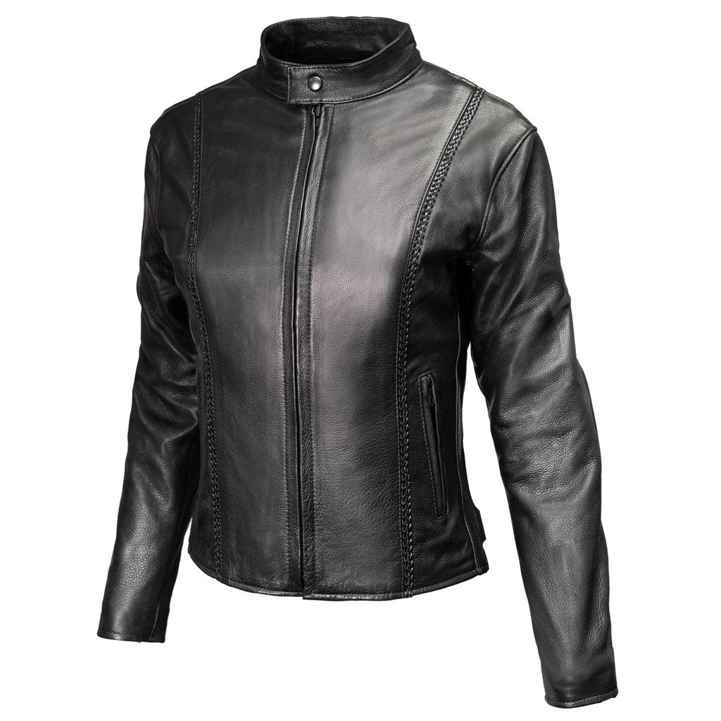 Milwaukee Leather USA MADE MLJKL5002 Women's Black Pristine Premium Motorcycle Leather Jacket
