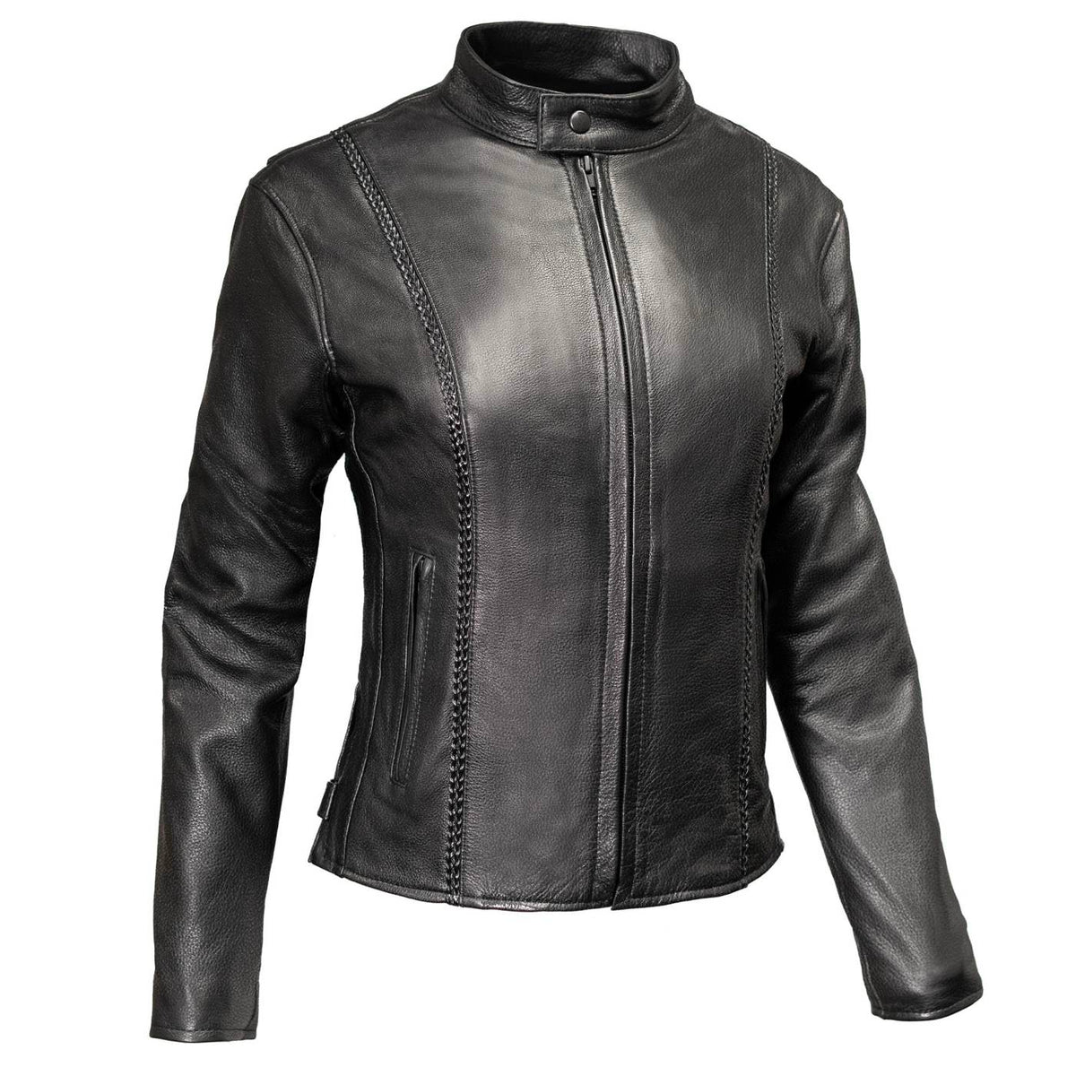 Milwaukee Leather USA MADE MLJKL5002 Women's Black Pristine Premium Motorcycle Leather Jacket