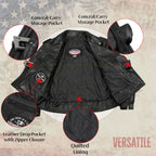 Milwaukee Leather USA MADE MLJKL5004 Women's Black The Flaunt Premium Classic Motorcycle Style Leather Jacket