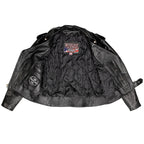 Milwaukee Leather USA MADE MLJKL5004 Women's Black The Flaunt Premium Classic Motorcycle Style Leather Jacket