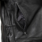 Milwaukee Leather USA MADE MLJKM5002 Men's Black Air Stream Vented Premium Leather Motorcycle Jacket with Side Laces