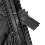 Milwaukee Leather USA MADE MLJKM5002 Men's Black Air Stream Vented Premium Leather Motorcycle Jacket with Side Laces