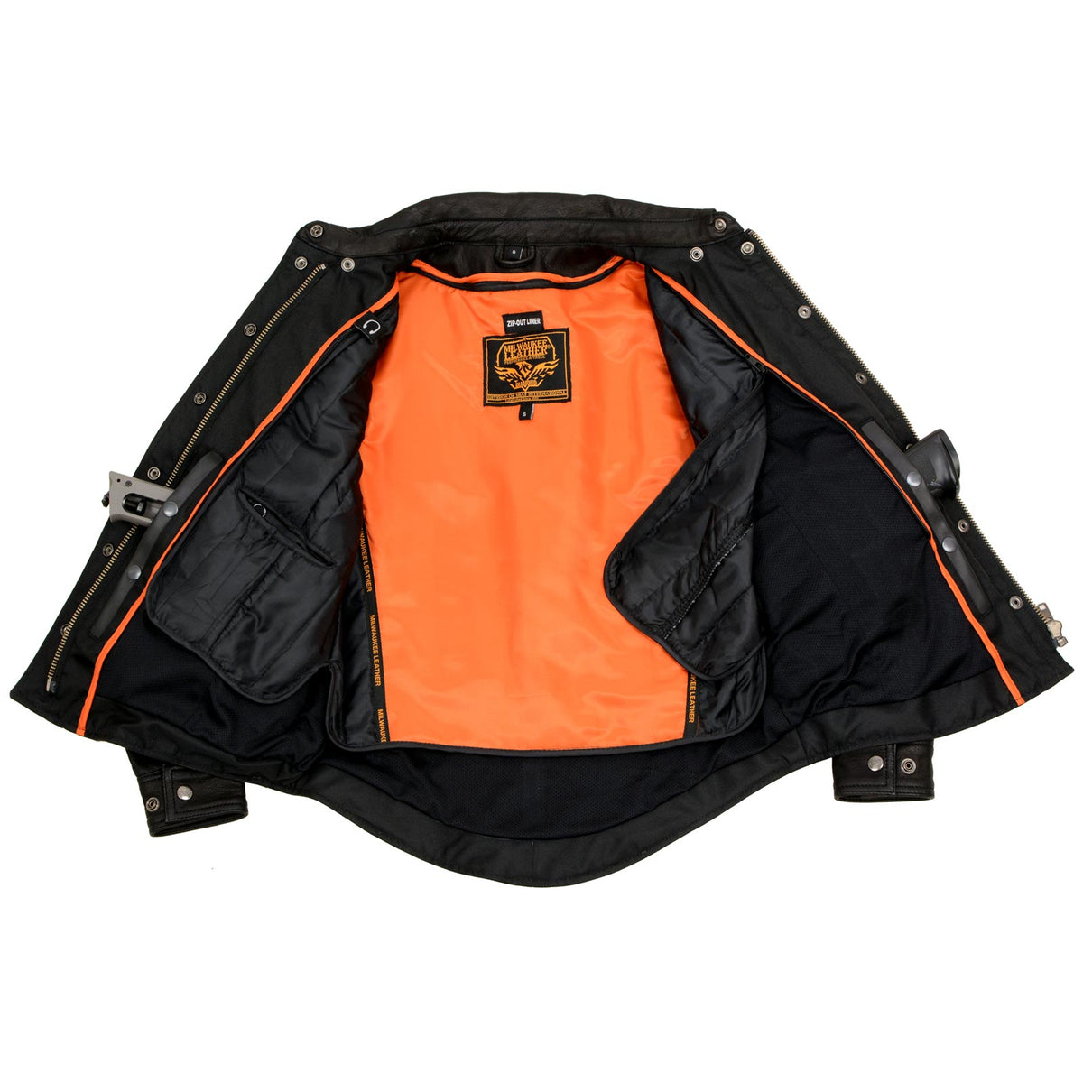 Milwaukee Leather MLL2600 Women's Black Premium Leather Shirt Style Jacket w/ Removable Liner