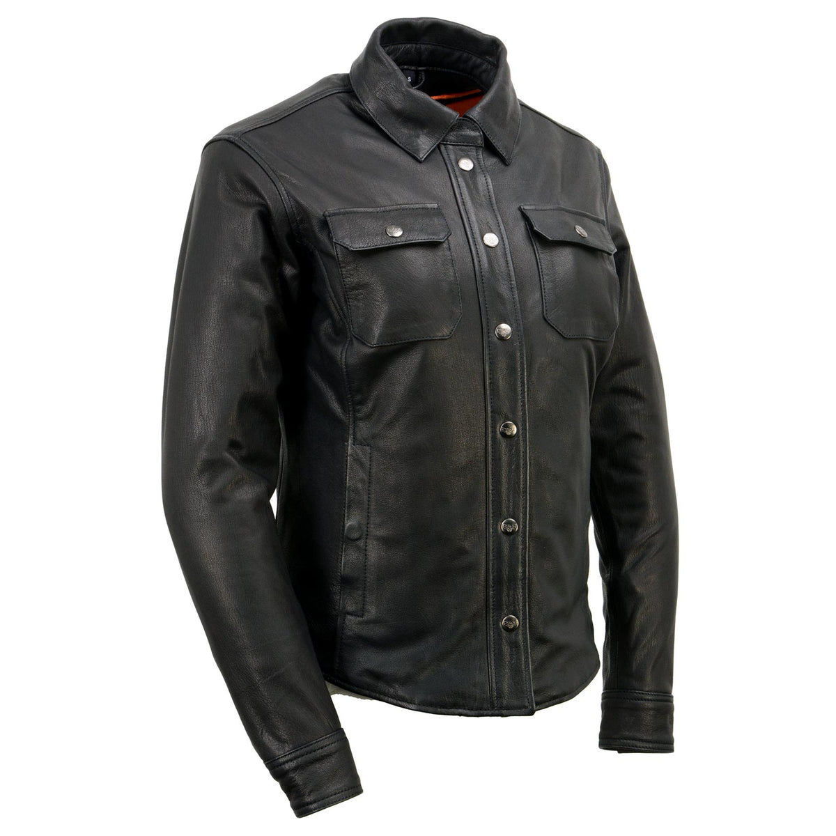 Milwaukee Leather MLL2600 Women's Black Premium Leather Shirt Style Jacket w/ Removable Liner