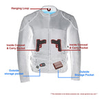 Milwaukee Leather MLM1505 Men's 'Assault Racer' Black Leather Jacket with Triple Side Straps