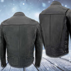 Milwaukee Leather MLM1514SET All Season Black Premium Leather Motorcycle Riders Jacket w/ Heated and Cool-Tec Technology