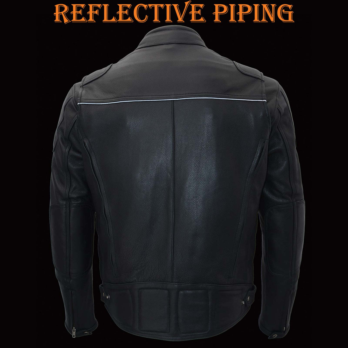 Milwaukee Leather MLM1514SET All Season Black Premium Leather Motorcycle Riders Jacket w/ Heated and Cool-Tec Technology