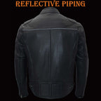 Milwaukee Leather Men’s Inferno Rider Heated Scooter Leather Jacket w/ Dual-Power,Vented System (MLM1513SET)