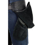 Milwaukee Leather USA MADE MLM5570 Men's Black Enfold Classic Premium Leather Motorcycle Chaps with Jean Pockets