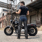 Milwaukee Leather USA MADE MLM5570 Men's Black Enfold Classic Premium Leather Motorcycle Chaps with Jean Pockets