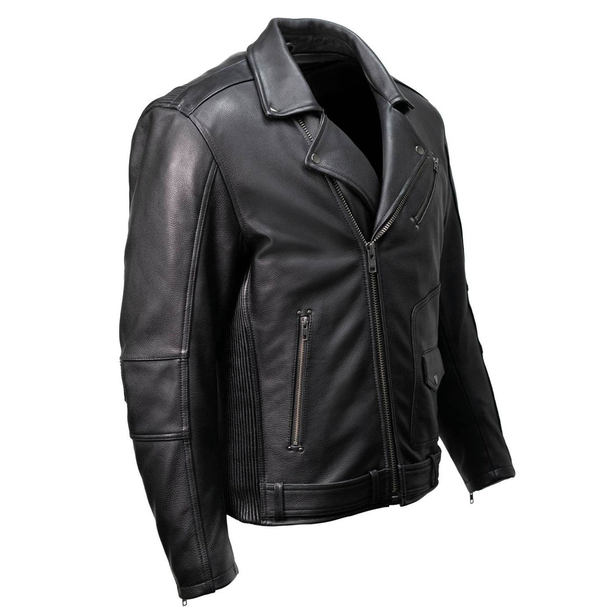 MMCC Men's Unforgiven Leather Motorcycle Jacket - MMC10008