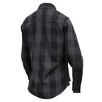 Milwaukee Leather MNG21608 Women's Casual Dark Gray and Black Long Sleeve Cotton Casual Flannel Shirt