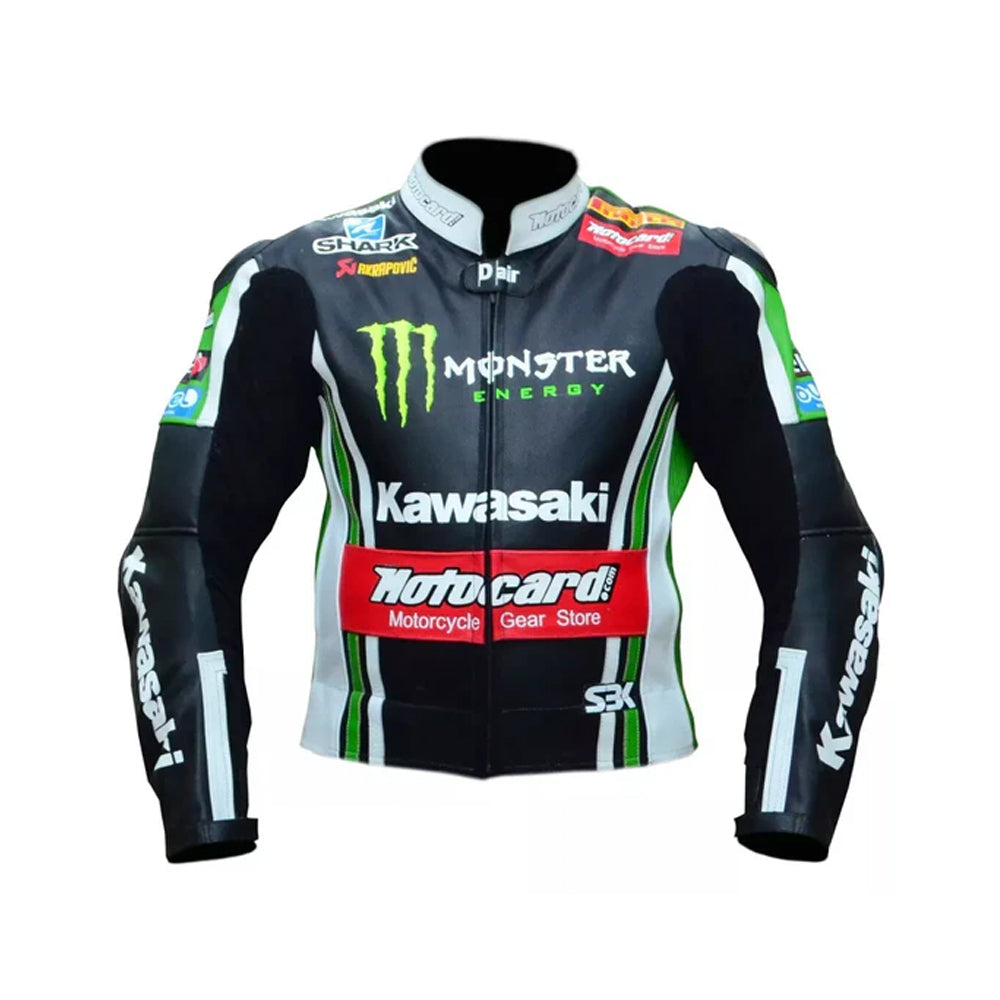 Monster Energy Kawasaki Racing Jacket – SBK Motocard Edition Leather