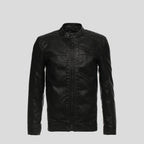 Drew Black Motorcycle Leather Jacket