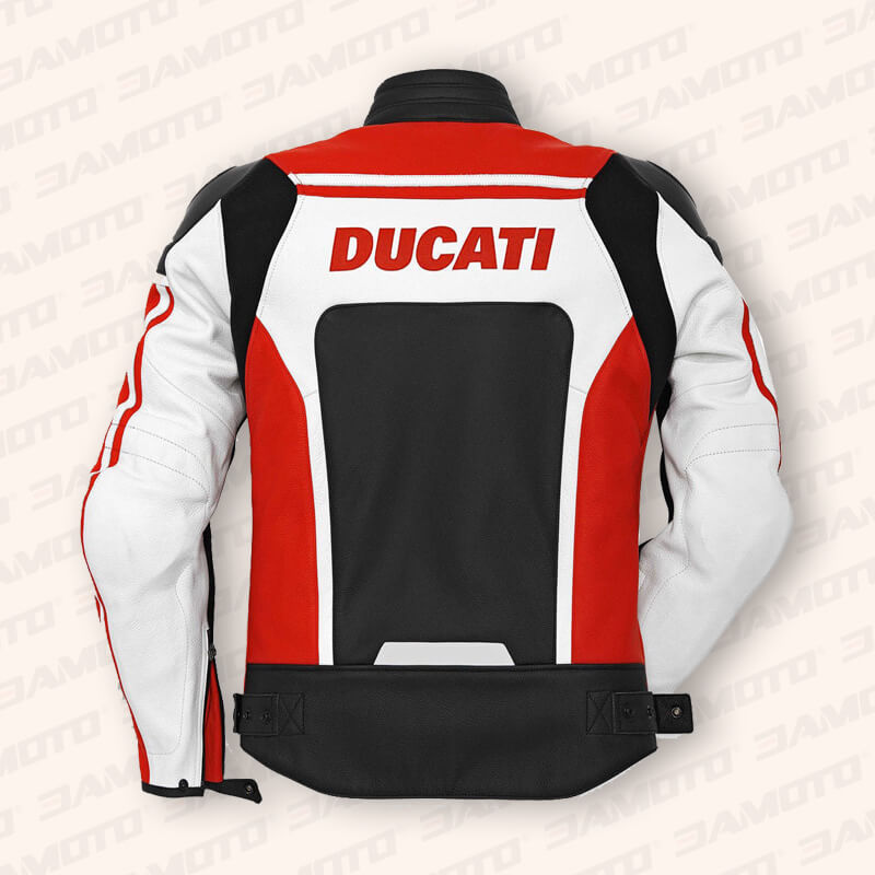Ducati Corse Motorcycle Leather Racing Jacket