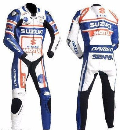 SUZUKI MOTUL MOTORCYCLE LEATHER RACING SUIT
