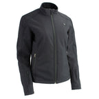 Nexgen Heat MPL2760SET Women's Black Soft Shell Zipper Front Heated Jacket Powered By Rechargeable 10000mAh Battery Pack