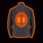 Nexgen Heat MPL2760SET Women's Black Soft Shell Zipper Front Heated Jacket Powered By Rechargeable 10000mAh Battery Pack