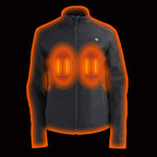 Nexgen Heat MPL2760SET Women's Black Soft Shell Zipper Front Heated Jacket Powered By Rechargeable 10000mAh Battery Pack