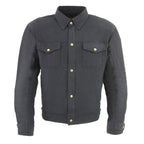 Milwaukee Leather MPM1623 Men's Black CE Armored Long Sleeve Biker Shirt Jacket Reinforced w/ Aramid Fibers