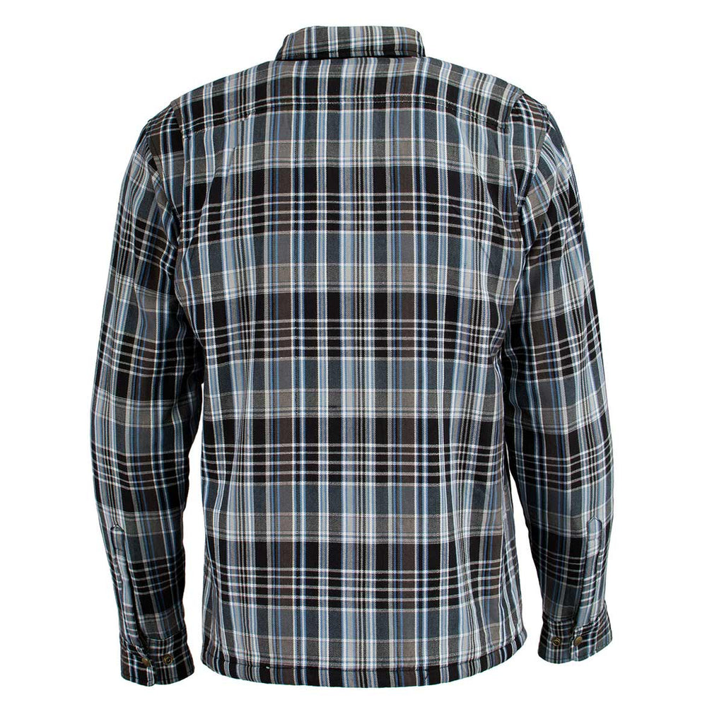 Milwaukee Leather MPM1636 Men’s Armored Riding Flannel – Full Aramid Fiber Lined, CE Shoulder/Elbow Armor