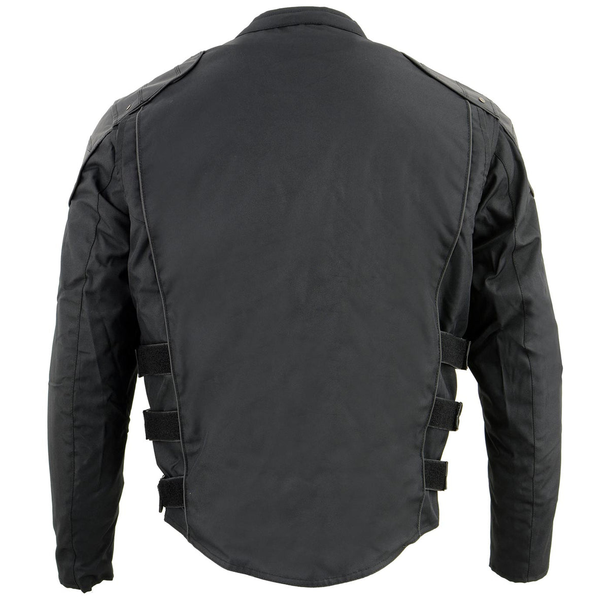 Milwaukee Leather MPM1755 Men's 'Assault Style' Black Leather and Textile M/C Jacket