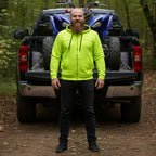 Milwaukee Leather Men's Neon-Green Streetguard Riding Hoodie - Aramid Reinforced with CE Shoulder and Elbow Armor - MPM1772