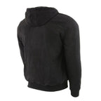 Milwaukee Leather Men's Black Streetguard Riding Hoodie - Aramid Reinforced with CE Shoulder and Elbow Armor - MPM1788
