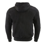 Milwaukee Leather Men's Black Streetguard Riding Hoodie - Aramid Reinforced with CE Shoulder and Elbow Armor - MPM1788