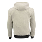 Milwaukee Leather Men's Silver Streetguard Riding Hoodie - Aramid Reinforced with CE Shoulder and Elbow Armor - MPM1788